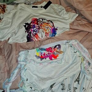 Two piece skirt crop top set